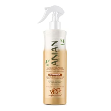 ANIAN - Acondicionador sin Aclarado, 400 ml, Acondicionador Bifásico Reparación, Pelo Dañado y Encrespado, Revitalizante Nutritivo Cabello, Pelo Suave y Brillante, Proteína de Seda y Queratina