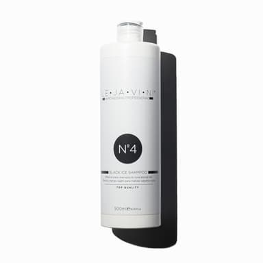 LEJAVINI N4 | Champú Negro Matizador Rubio y Decolorados | Black Ice Hair Dye Shampoo | Elimina Tonos Amarillos y Naranjas | Cabello Profesional | 500 mL
