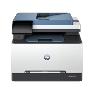 HP Color LaserJet Pro 3302fdw 499Q8F, Impresora Laser A4 Multifunción Doble Cara automática, Escaner, Copiadora, Fax (25ppm, Wi-Fi Direct, Procesador 1,2GHz, Memoria 512MB, Smart App) Blanca y Azul