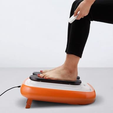 Ejercitador de piernas Pasivo Bidireccional | Pedaleador estático | Gimnasia pasiva Sentado | Movimiento Automático | Ajuste Velocidad | Mando | Display Digital