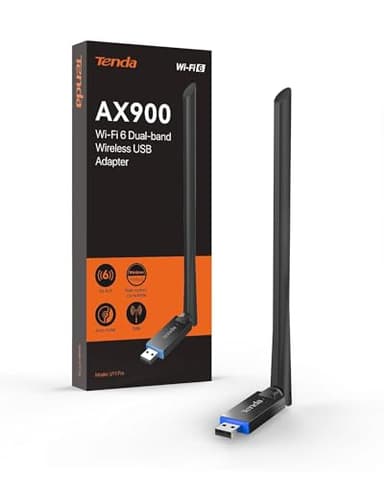 Tenda AX900 Adaptador USB WiFi para PC, Doble Banda 2.4G/5GHz, Antena WiFi 6dBi, Soft-Ap, MU-MIMO, WPA2, Windows 7/10/11, U11 Pro