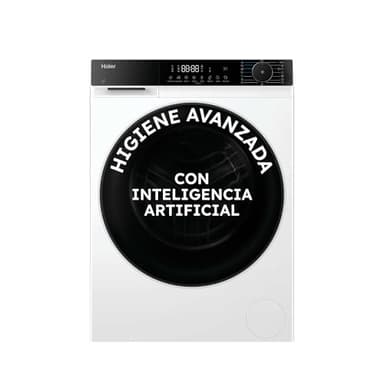 Haier X 5 HWD100-BP16357US Lavadora Secadora, Capacidad 10KG+6KG, Motor Inverter, Wifi, Tecnología Antibacterias, Refresh, Inicio diferido, DetectorKG, 60CM Ancho, 1600 RPM, 16 programas, Blanco