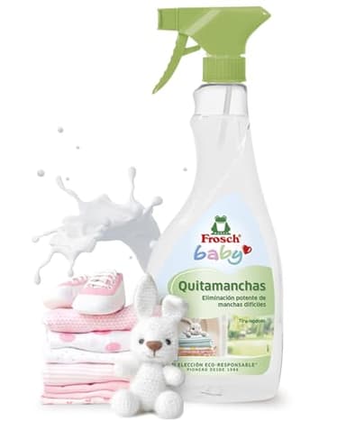 Frosch Baby - Quitamanchas, Pretratamiento para Manchas Difíciles y Secas (Cereales, Papilla...) - Apto para Ropa Blanca y de Color - 500ml (Formato Spray)
