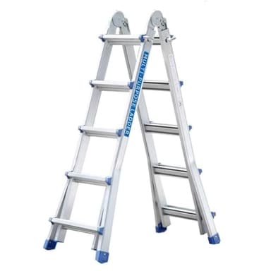 Treppe Escalera Articulada Plegable Telescópica Multifunción Aluminio 4x5 Escalones 5,10m