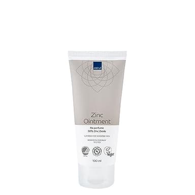 ABENA Crema de zinc, 100 ml, crema protectora con efecto barrera para la piel con 20% de óxido de zinc, calmante y de rápida absorción, libre de fragancias y suave, dermatológicamente probada.