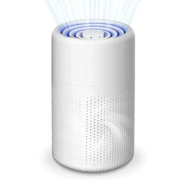 Purificador de Aire con Filtro HEPA, Sistema de 3 etapas (prefiltro + HEPA + carbón activo) elimina alérgenos, Elimina de Alergia Polen Olor y Caspa de Mascota, humo, 37dB