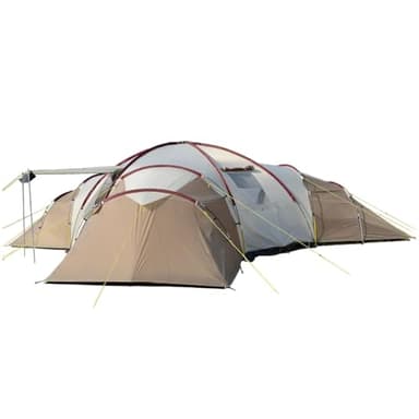 Skandika Tienda de campaña cúpula Korsika/Turín para 9-12 Personas | 3 cabinas para Dormir, con/sin Sleeper Technology, 200 cm de Altura, 5000 mm de Columna de Agua (Turin 12)