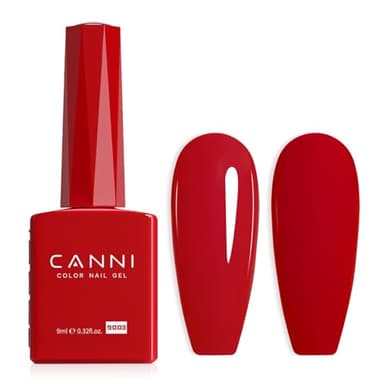 CANNI Esmaltes Semipermanentes de Uñas en Gel rojo red Pintauñas Semipermanentes Apto Para Principiantes Manicura