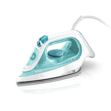 Braun Texstyle 3 SI3041GR- Plancha para la Ropa de Vapor de 2350W con Suela Bidireccional 3D Superceramic, Vapor 150 gr/min, Déposito de 270ml, Color Turquesa