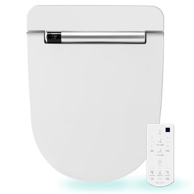 VOVO STYLEMENT VB-4100SR Asiento de inodoro electrónico inteligente para bidé, fácil instalación, asiento con calefacción, secado tibio y agua, LED, desodorización, Hecho en Corea
