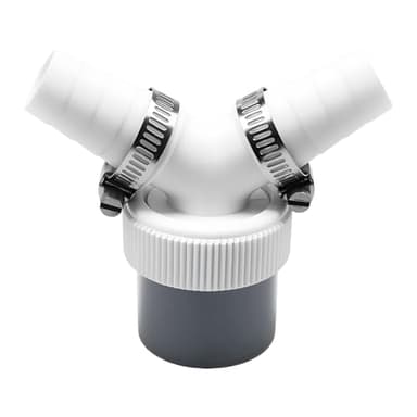 Drenaje Lavadora Doble Conexión Adaptador de Desagüe Lavadora con Abrazadera de Manguera Adaptador Y Lavadoras Secadora para Manguera con Boquilla de Entrada de 19-24 mm Salida Tubo de 40 mm