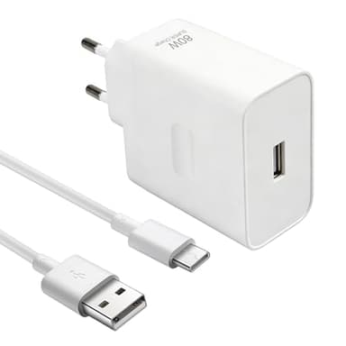 80W Cargador USB y Cable USB C de 2 m para OPPO, Cargador Rápido VOOC y Cable Charge para OPPO Find X8 Pro Reno 12FS 11F A80 A4012x 12+ C65 Plus Nord 4 3 2 CE 4 3 Lite 10T 9 8