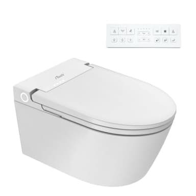 Nashi EOS - Inodoro Japonés Suspendido de Pared | Inodoro con Bidet | Universal: se adapta a cualquier bastidor | Luz Nocturna | Asiento Calefactable, Agua Caliente y Secado | WC Japones Inteligente