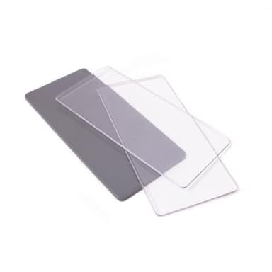 Craftelier - Set de 3 Bases de Corte Transparentes Compatibles con Troqueladora Minty Cut | Fabricados con Policarbonato | Incluye Base de Corte, Base para Grabado y Placa Base | Medidas 7,7 x 16,5 cm