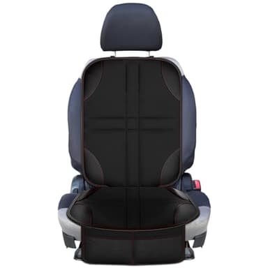 Gentpovth Protectores de Asiento de Coche de Cuero para niños, con Bolsillos de Almacenaje, Protectores Impermeables Desde Manchas y Daños, Universal Funda Asiento Compatible Isofix, para SUV, sedán