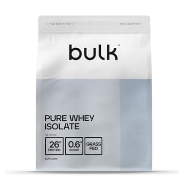 Bulk Pure Whey Isolate | Naturaleza | 26g de proteína por porción | Aislado de suero | Bajo en azúcar | Bajo en grasa | Absorción rápida | Ayuda al mantenimiento muscular | 500g