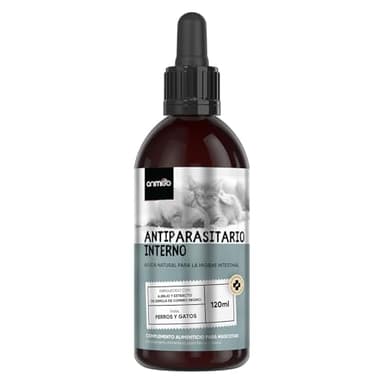 Desparasitante Perros y Gatos Interno 120 ml - Antiparasitario Intestinal Gatos en Gotas para Parásitos, Higiene Intestinal y Bienestar General - Antiparásitos Natural para 2 a 4 años de Suministro