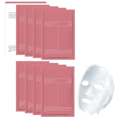 Bio Collagen Real Deep Mask, 8 Piezas Mascarilla de Colageno, Bio Collagen Deep Hidratante Mask, Hidratante, Antiarrugas, Reducir Las Líneas Finas, Reafirmay Mejora la Vitalidad de la Piel