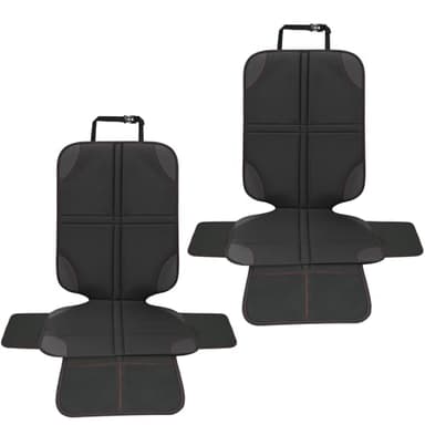 HDRNT Lsofix - Protector de asiento infantil (2 unidades, con varios bolsillos, tela Oxford, protección y apoyo, ideal para niños y familias)