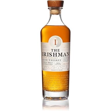 The Irishman Single Malt Whisky Irlandés - Triple Destilación de 100% Cebada y Envejecimiento en Barrica de Roble - 40% Vol - Botella de 70cl (0.7 Litros)