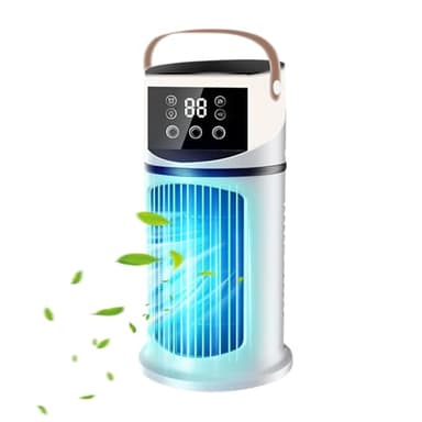 Aire Acondicionado Portatil, Tavolo Ventilador De Aire Acondicionado, Enfriador Sin Unidad Exterior Con 9 Ajustes De Velocidad, Humidificador Silencioso Para Dormitorios, Día Fresco De Verano