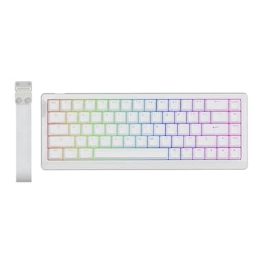EPOMAKER HE68 Lite Teclado para Juegos con Cable con Hall Effect, Sondeo de 8000Hz y Escaneo de 128000Hz, Activación Ajustable, Latencia de 0,125ms, Amortiguación Acústica, Snap Key, A-RGB (Blanco)
