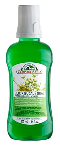 Corpore Sano - Elixir Bucal Fresca Protección, Enjuague Natural con Hinojo, Mirra y Própolis, Refuerza Encías, Previene el Mal Aliento, Colutorio Sin Alcohol ni Parabenos, 250ml