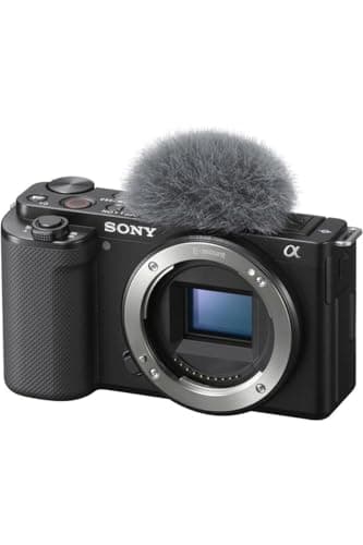 Sony Alpha ZV-E10 | Cámara Vlog con lente intercambiable sin espejo APS-C (pantalla pivotante para vlogs, video 4K, autoenfoque ocular en tiempo real) Negro