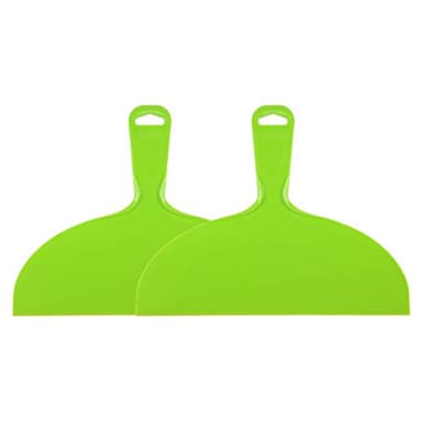 uxcell Raspador de masilla de plástico flexible de 10 pulgadas, esparcidor desechable para pegar yeso, pintura de pared, verde, 2 unidades