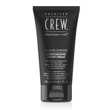 American Crew – Moisturizing Shave Cream, Crema de Afeitar Hidratante, Cuidado Facial para Hombre, Protege y Suaviza la Piel, Previene la Irritación, Cuidado de la Barba, 150 ml