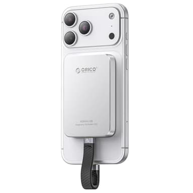 ORICO 1TB SSD Externo magnético, aleación de Aluminio, hasta 460MB/s, Disco Duro Externo ssd, amplía el Almacenamiento para iPhone 17 Pro MAX, Smartphones USB‑C – K5MINI Plata