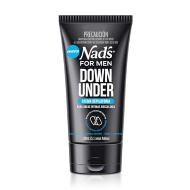 Nad’s For Men Crema Depilatoria Íntima con Aloe – Eliminación del Vello en Zonas Íntimas Masculinas (Ingles, Escroto, Perineo) – Depilación Íntima Rápida y Sin Dolor – Piel Sensible, 150 ml