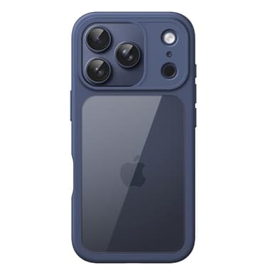 JETech Funda para iPhone 17 Pro MAX 6,9 Pulgadas, Carcasa Antigolpes, Marco de TPU Mate Color Sólido, Anti-Arañazos Respaldo Transparente (Azul Oscuro)
