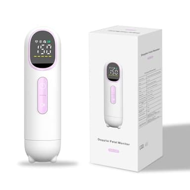 mingzhe Monitor Ultrasónico de Frecuencia Cardíaca Fetal para el Hogar, Pantalla LED de Doble Sonda para bebé, sin Radiación, Seguro el Cuidado del Embarazo, Mujeres Embarazadas,