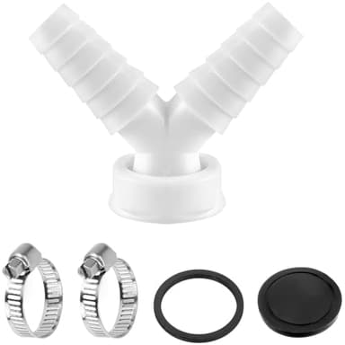YUPZAR Desagüe de lavadora con Doble Conector, 1 Pulgada Y Pieza Adaptadora Doble,Adaptador de Desagüe de Secadora