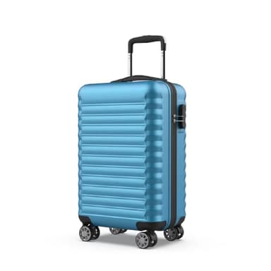 NUMADA - Maleta de Viaje Cabina Upfly 20' ABS (53x33,5x22cm) con Cierre de Combinación y 4 Ruedas Dobles 360. Maleta de Mano Rígida Resistente, Ligera con Interior Compartimentado | Azul Eléctrico