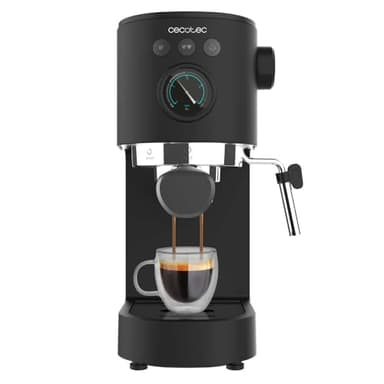 Cecotec Cafetera Express Cafelizzia Fast Pro. 1350 W, Thermoblock, ForceAroma de 20bars, Vaporizador Orientable, Brazo Doble, Bandeja Calienta Tazas, Depósito de Agua Extraíble