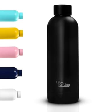 Botella de Agua Acero Inoxidable 500ml-Otto Koning-Botella Térmica con Doble Aislamiento al vacío para 12 Horas de Bebida Caliente y 24 Horas de Bebida Fría. Termo a Prueba de Fugas Libre BPA