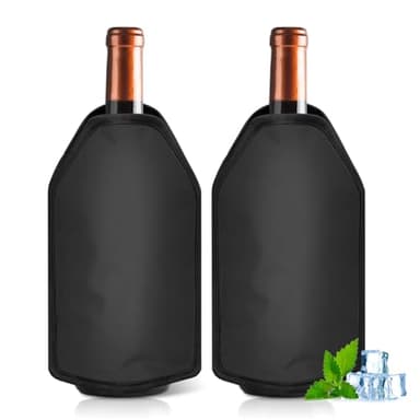 Enfriador De Botellas De Vino,2 PCS Manga Enfriadora De Vino,Funda Enfriadora De Vino,Enfriador De Botella De Vino Para Vinos Caseros,Para Exteriores,Vino,Champán