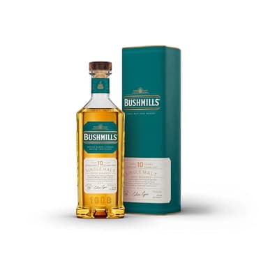 Bushmills - Whiskey Irlandés 10 años - Single Malt Triple Destilado - Whisky Premium - Madurado en barrica de Bourbon y Bota de Jerez según la tradición desde 1608 - 700ml - 40º
