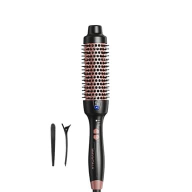 Wavytalk Cepillo Térmico, Thermal Brush Cepillo Rizador Iónico de 38mm Calentado para creando ondas naturales y un volumen, Cepillo Redond para un Blowout Express, Función de Doble Voltaje