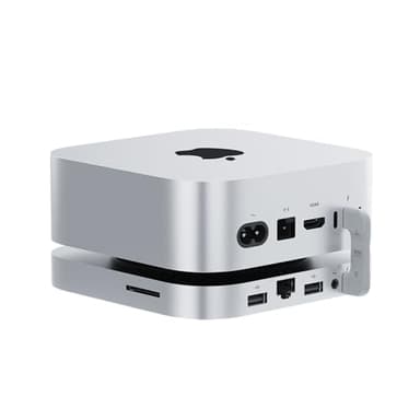 Mate Mini-A - Base para Mac mini M4, soporte de aleación de aluminio Thunderbolt 5 de 80 Gbps con doble M.2 PCle SSD Solts 8TB (4TB*2, Thunderbolt5*1, USB-A 3.0 x 2, 2.5G LAN*1, SD4.0 x 1, Type-C