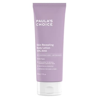 Paula's Choice 10% AHA Exfoliante Corporal - Crema Hidratante & Reafirmante Corporal - Elimina la Queratosis Pilaris - Locion Antiedad - con Ácido Glicolico - Todos Tipos de Piel - 210 ml