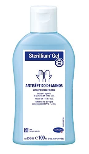 Sterillium, Gel Hidroalcohólico, Gel Desinfectante de Manos, Gel Antiséptico, Amplio Espectro de Acción, Aporta Hidratación, Protección y Suavidad, Color Azul (100 ml)