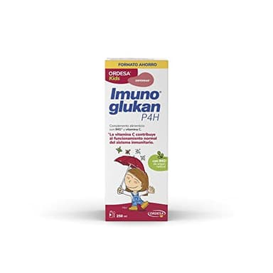 Imunoglukan P4H Jarabe 250ml | 250ml | Complemento Alimenticio con Vitamina C para fortalecer las Defensas de Niños a partir de 3 años y Adultos