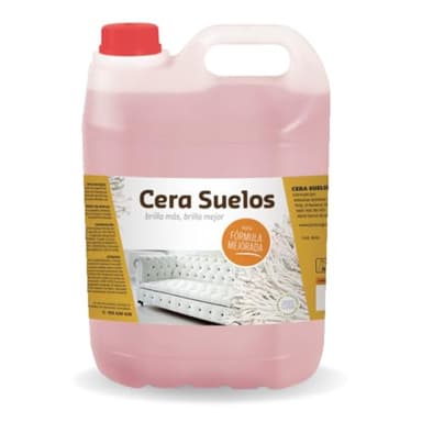 CERA SUELOS ABRILLANTADOR IQG, para la limpeza de suelos, mantiene las superficies limpias, protegidas y nutridas. Ideal para suelos laminados, parquet, madera, marmol, granito y terrazo. (5 L)