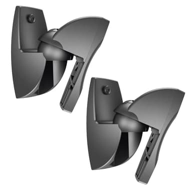 Vogel's VLB 500 Soporte de Pared Universal para Altavoces, Giratorio hasta 180º, Inclinable hasta 20º, Premontado, Máx. 5 kg, Negro (2X)