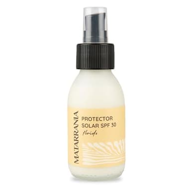 MATARRANIA Protector Solar Fluido SPF 30 Mineral 100% Natural, Protector Solar Facial y Corporal, Protección Solar UVA UVB Resistente al Agua, Crema Solar Facial Ligera Sin Filtros Químicos, BIO