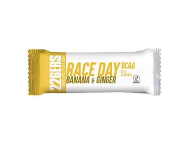 226ERS Race Day Bars, Barrita Energética Veganas, Energy Bars Sin Gluten, Plátano y Jengibre - 1 barra x 40 g
