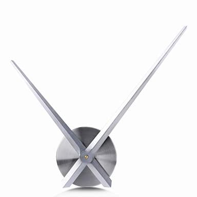 Lafocuse Agujas 3D Reloj de Pared Grande 60cm, DIY Silencioso Mecanico Reloj sin Marco, Solo Agujas Metal Plateado Moderno, Decorativo sin Tictac para Salon Comedor Casa Cocina